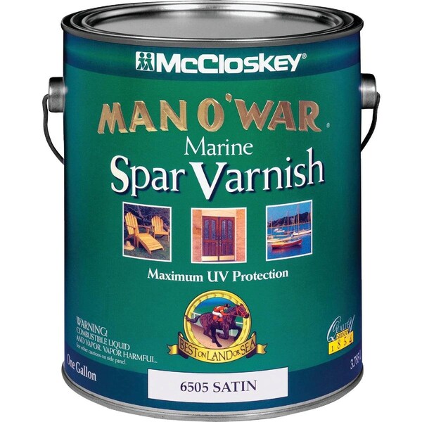 Mccloskey Man O'War VOC Satin Spar Interior & Exterior Varnish, Gallon 080.0006505.007 - main